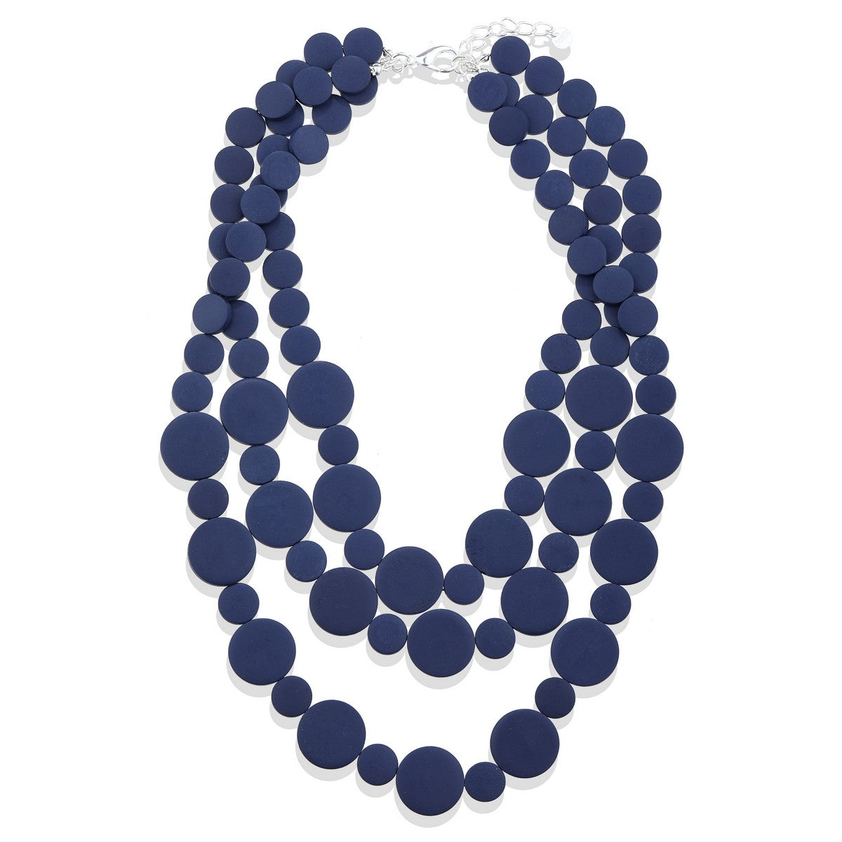 Layered Navy Beads Long Necklace YN22039NVY