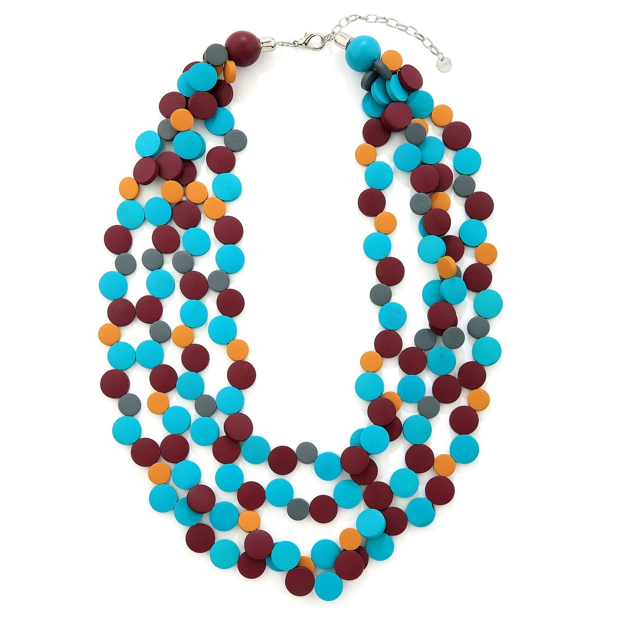 Circles Wood Necklace - Multi (YR39005MUL)