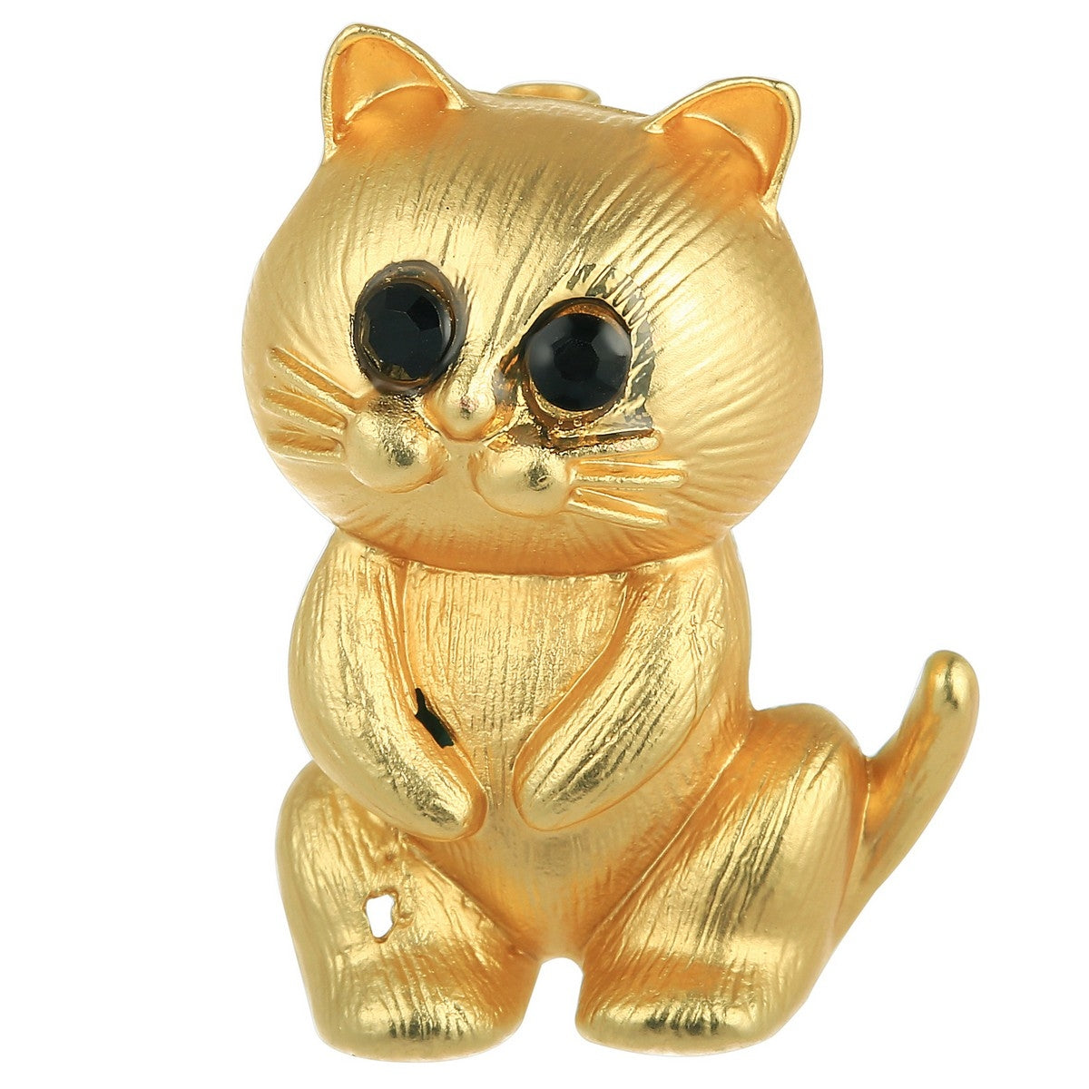 Sitting Cat Pin Brooch - Gold (YX39021YGD)