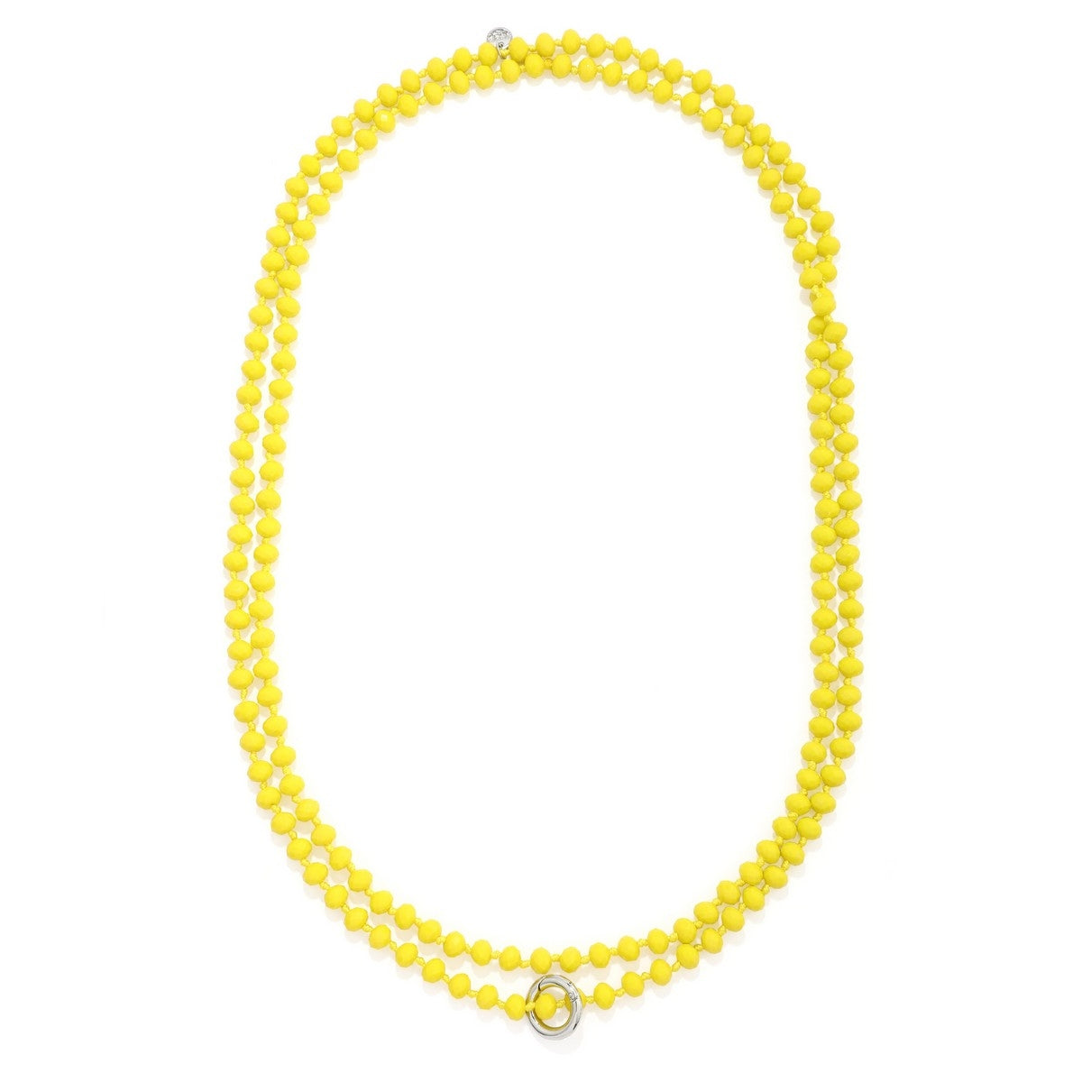 Crystal Bead Necklace - Yellow (YZ19004YEL)