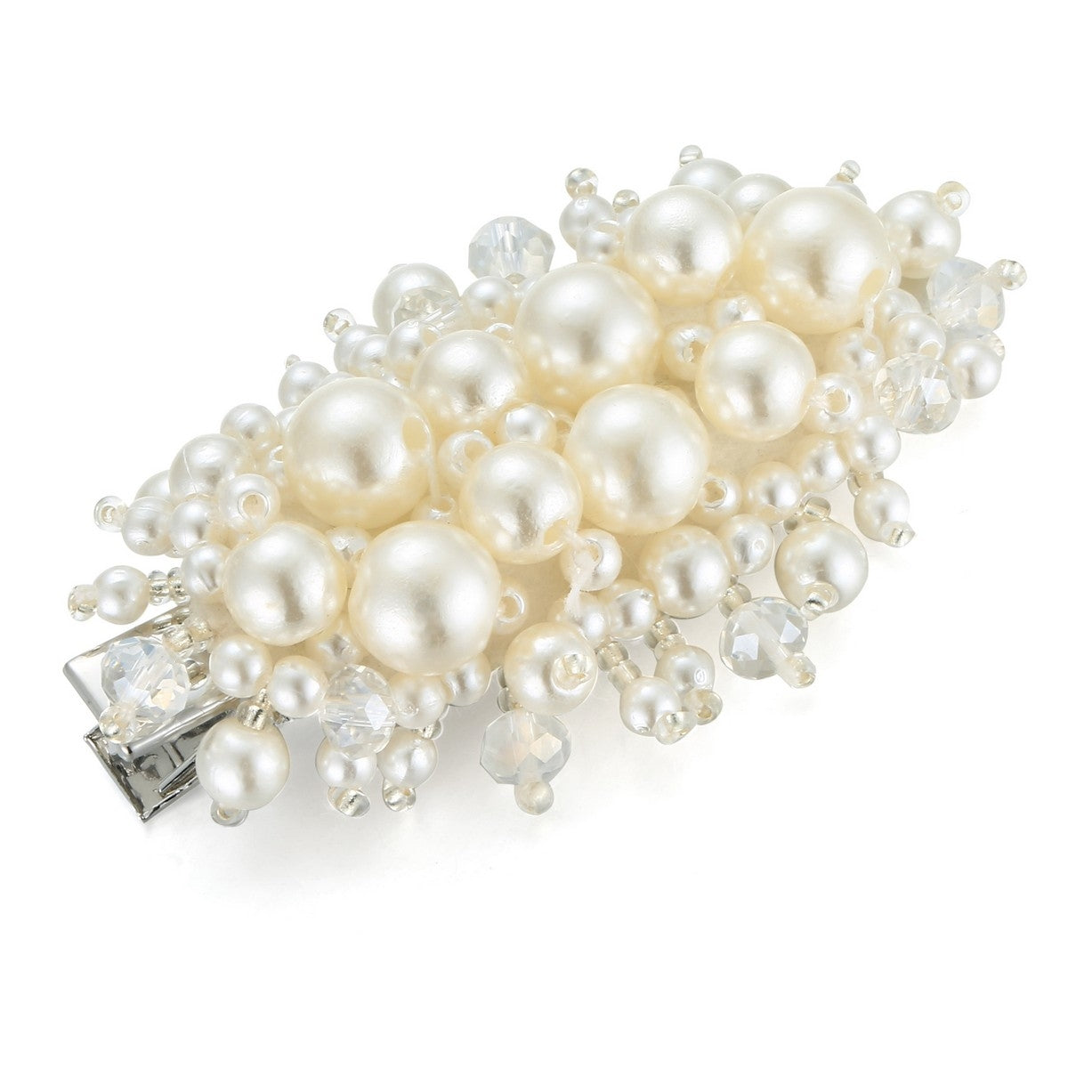 Pearl Hair Clip - Silver (YZ29603SLR)