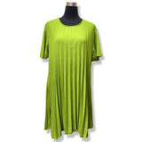 PLEATED MIDI DRESS SUPER FLOWING WITH FLUTTER SLEEVES PERFECT LENGTH FOR SUMMER