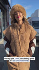 LADIES LONG WAISTCOAT TEDDY FLEECE GILET
